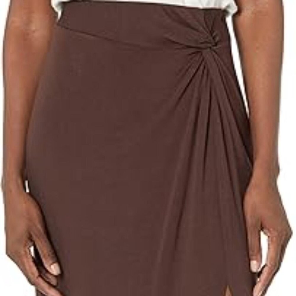 NEW Vince Women's Side Twist Midi Skirt in "Truffle", Size Large. - Picture 7 of 8